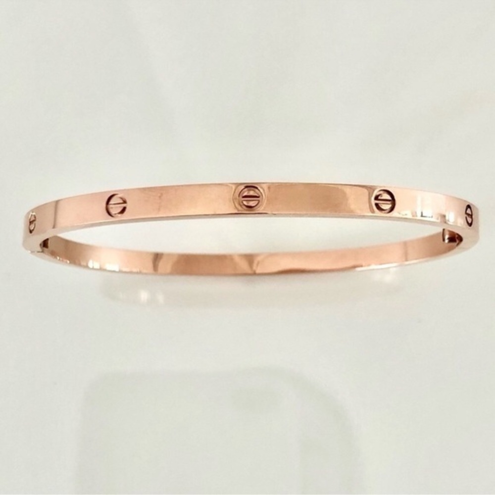 Generic Rose Gold Small Model Screw Bangle Bracelet and Screw Driver